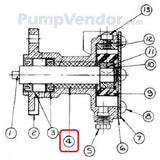 Sherwood 11519 Engine Cooling Pump H80A M5 Raw Water Pump Graphite Bushing
