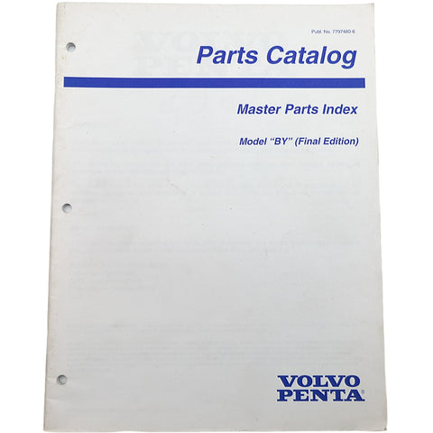 Volvo Penta 7797480-6 Genuine OEM Final Edition Model BY Parts Catalog Service Manual