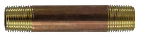 Midland Metal 40-068 40068 1/2" X 5” Red Brass Pipe Fitting Plumbing Nipple