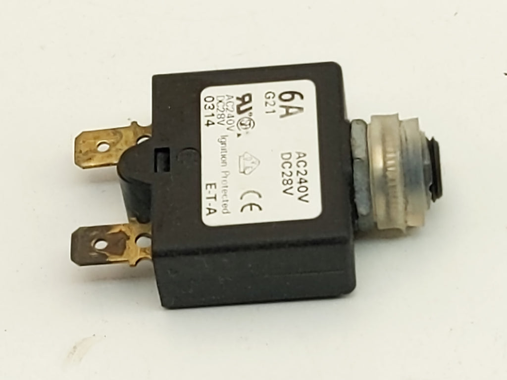 ETA 1658 Series Thermal Circuit Breaker - 30 Amp, 1 Pole, Push Button, P10 Terminal, New