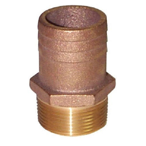 Groco FF-1500 Boat Marine Bronze 1-1/2" Full Flow Pipe to 1-3/4" Hose Adapter