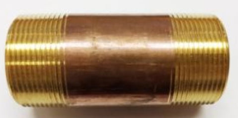 Midland Metal 40-145 40145 1-1/2" X 4" Red Brass Pipe Fitting Plumbing Nipple