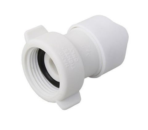 Whale WX1542 Marine White Quick Connect 3/4" BSP Female Straight Adapter Fitting