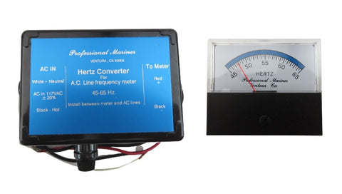 Professional Mariner 80075 Marine AC Line Frequency Meter 45-65 Hertz Converter