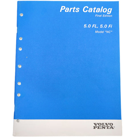 Volvo Penta 7797220-6 Genuine OEM Final Edition 5.0 FL/Fi Model NC Parts Catalog Service Manual