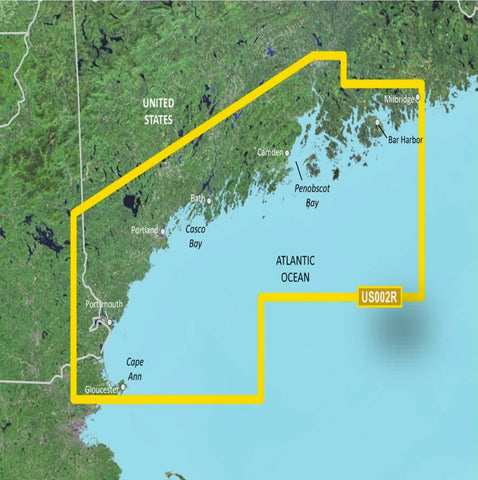 Garmin VUS002R 010-11137-01 BlueChart g2 Vision microSD Chartplotter Chart Map U.S. Maine South Coastal