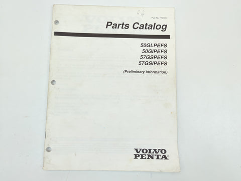 Volvo Penta 7797478 Genuine OEM 50GLPEFS 57GSPEFS Parts Catalog Service Manual