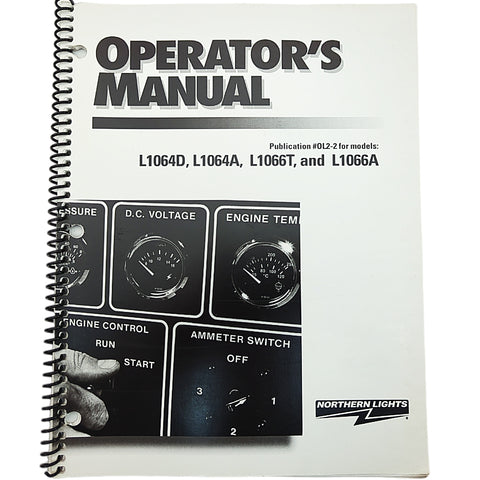 Northern Lights OL2-2 Lugger Genuine OEM L1064D L1064A L1066T L1066A Operator’s Manual