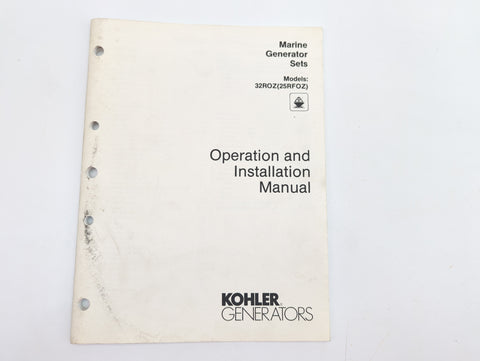 Kohler TP-5264 3/88 Genuine OEM Marine Generator Operation and Installation Manual