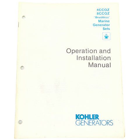 Kohler TP-5233 12/85 Genuine OEM Marine Generator Brushless Operation and Installation Manual