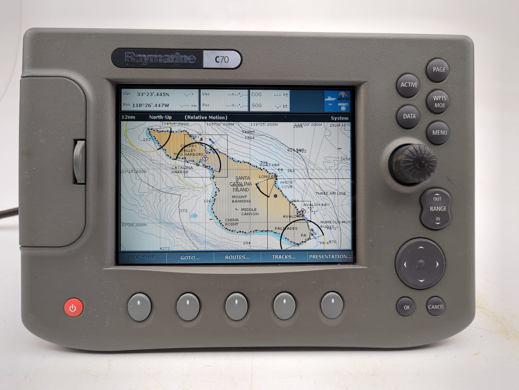 Raymarine C70 E02018 GPS Fishfinder Radar Chartplotter LCD MFD Display ...