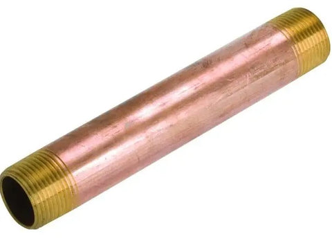 Midland Metal 40-109 40109 1” X 6” Red Brass Pipe Fitting Plumbing Nipple