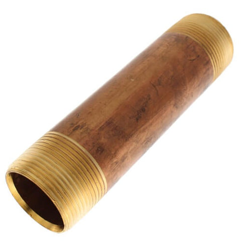 Midland Metal 40-129 40129 1-1/4" X 6” Red Brass Pipe Fitting Plumbing Nipple