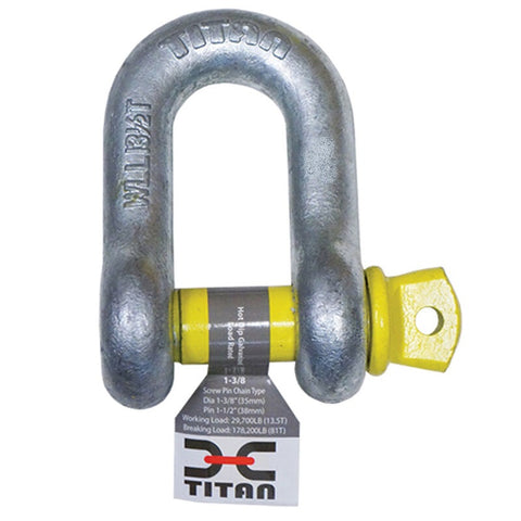 Titan Marine 10319073 Hot Dipped Galvanized Steel 1-3/8" Chain Type Anchor Shackle