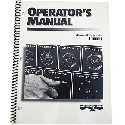 Northern Lights OL2-4 Lugger Genuine OEM Engine Block L1066H Operator’s Manual