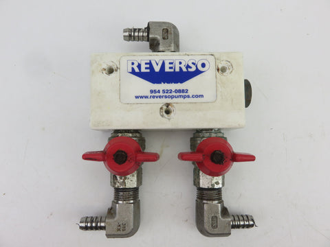 Reverso VA-2 Marine Grade Starboard White 150 PSI Oil Changer 2 Way Valve Manifold
