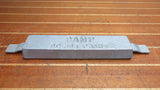 Camp Co W-12 Slotted Teardrop 12" X 3" X 1-1/4" Weld On Hull Zinc Strap Anode