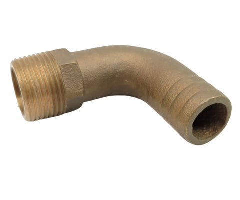 Buck Algonquin 00HN75E Marine 3/4" NPT Thread 90° Bronze Pipe To Hose Adapter Fitting