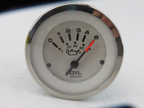 Teleflex 59260F Lido Boat Marine 2" 0-5 BAR (0-80 PSI) Oil Pressure Gauge