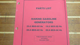 Westerbeke 048000 2.0 25.0 BEG-60 Hz 16.0 20.0 BEG-50 Hz Generator Parts List - Second Wind Sales