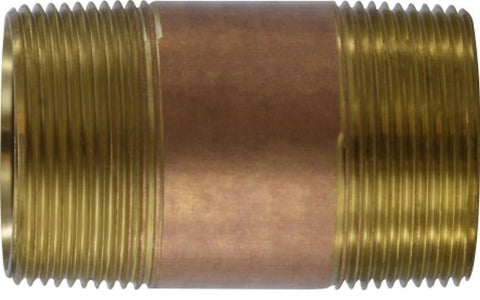 Midland Metal 40-143 40143 1-1/2" X 3" Red Brass Pipe Fitting Plumbing Nipple