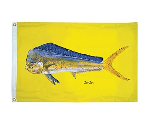 Taylor Made 1929 Nylon 36” X 60” Authentic Carey Chen Dolphin Offshore Fish Flag