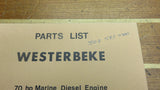 Westerbeke 15162 OEM 70hp Four-230 115hp Six-346 Diesel Engine Parts List - Second Wind Sales