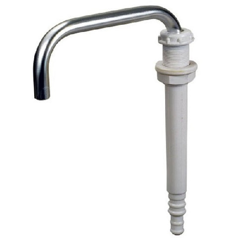 Whale FT1152 Marine Boat 1/2" Hose Barb 10mm White Telescopic Galley Faucet
