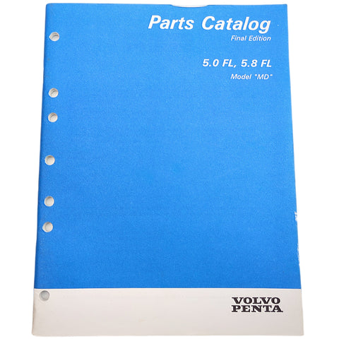 Volvo Penta 7748030-9 Genuine OEM Final Edition 5.0/5.8 FL Model MD Parts Catalog Service Manual