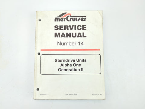 Mercury MerCruiser 90-818177 Genuine OEM #14 Sterndrive Units Alpha One Generation II Service Manual