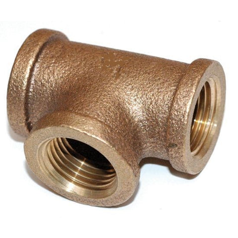 Midland Metal 44-250 44250 1/8" Marine Grade Bronze 3-Way Tee Fitting