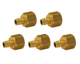 Uponor Wirsbo Q4575075 ProPEX 1/2” PEX X 3/4” NPT Brass Female Threaded Adapter Fitting LF4575075 SHURflo 8-547-00 Lot of 5