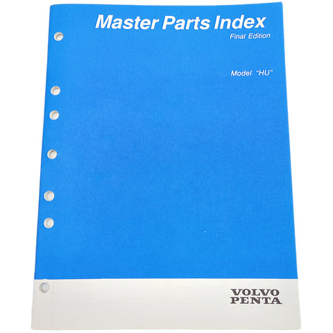 Volvo Penta 7797020-0 Genuine OEM Final Edition Master Parts Index Model HU Parts Catalog Service Manual
