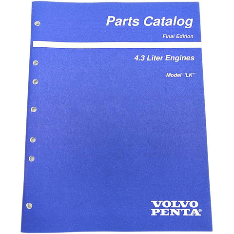 Volvo Penta 7797400-4 Genuine OEM Final Edition 4.3 Liter Engines Model LK Parts Catalog Service Manual