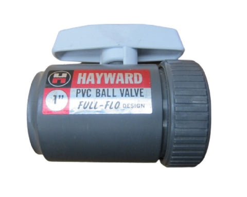 Hayward BV10100S Boat Marine Non-Threaded Gray PVC 1" Full Flow Design Ball Valve