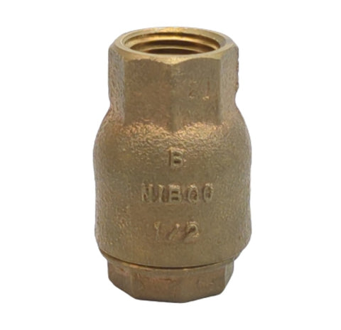 Nibco NL93086 T-480 Marine 1/2" Female NPT Thread Bronze Ring Check Valve Fitting