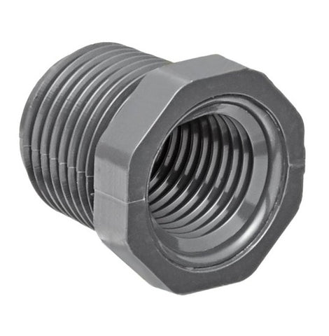 Spears 839-131 1"x3/4" SCH 80 Gray Flush Style Reducer PVC Pipe Bushing Fitting