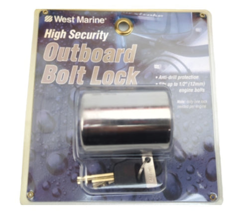 West Marine 9329913 Polished Stainless Steel High-Security Outboard Bolt Lock