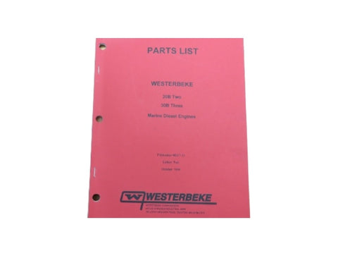 Westerbeke 037115 Genuine OEM 20B Two 30B Three Marine Diesel Engines Parts List - Second Wind Sales