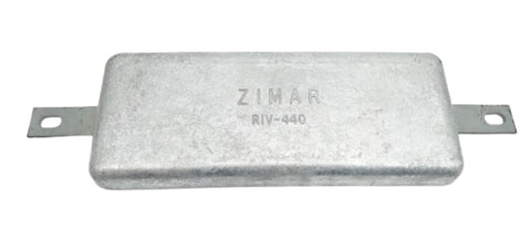 Zimar RIV-440 Marine Boat 13-1/4" X 5-3/8" X 1-1/8" Bolt-on Drilled Zinc Plate Anode