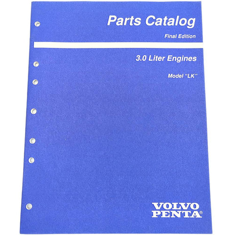 Volvo Penta 7797390-7 Genuine OEM Final Edition 3.0 Liter Engines Model LK Parts Catalog Service Manual