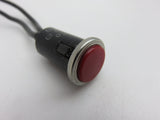 Solico Series 28 Lens 37 14V 1W 20 Gauge Flush Black Housing Red LED Indicator Light