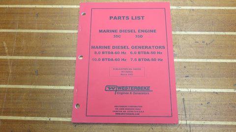 Westerbeke 048220 Genuine OEM 35C 35D Marine Diesel Engine Generator Parts List - Second Wind Sales