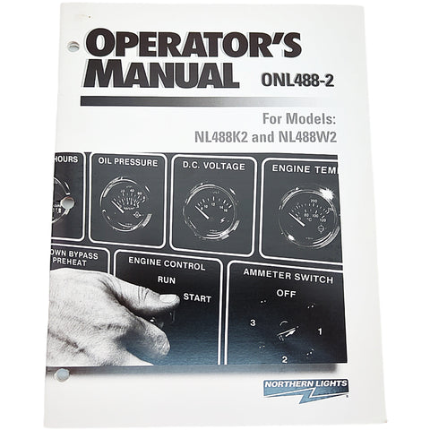 Northern Lights ONL488-2 Lugger Genuine OEM NL488K2 NL488W2 Operator’s Manual
