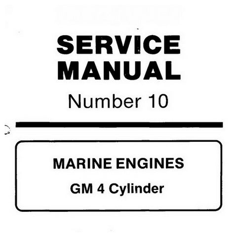 Mercury MerCruiser 90-14693 Genuine OEM GM 4 Cylinder Engine #10 Service Manual - Second Wind Sales