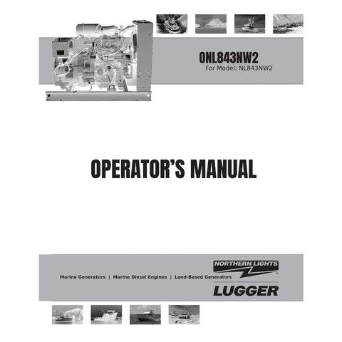 Northern Lights ONL843NW2 Lugger Genuine OEM NL843NW2 Operator’s Service Manual