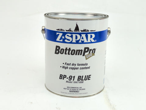 Z-Spar BP-91 BottomPro Gold Marine Blue Gallon Fast Dry High Copper Antifouling Bottom Paint